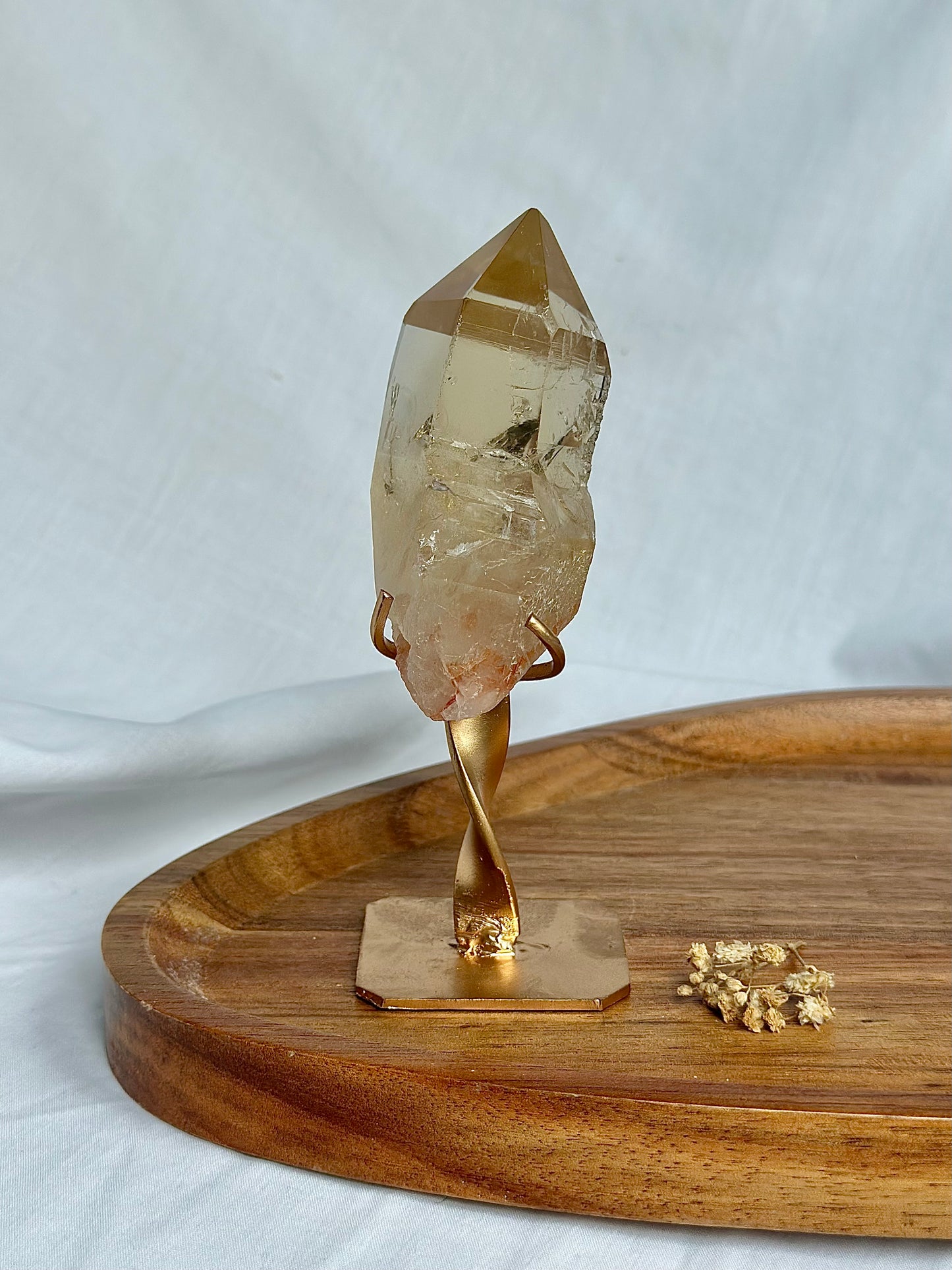 Citrine On Gold Stand