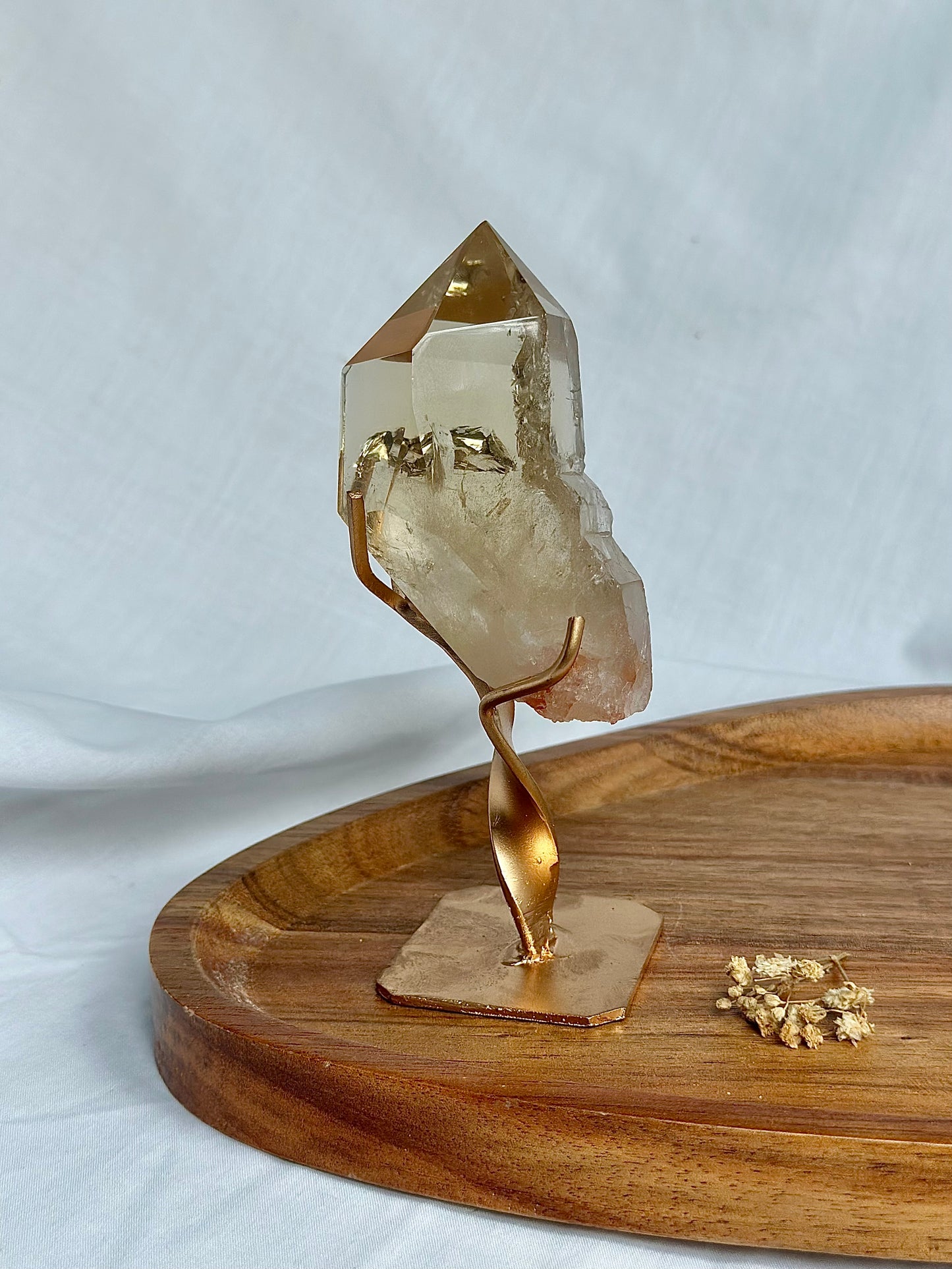Citrine On Gold Stand