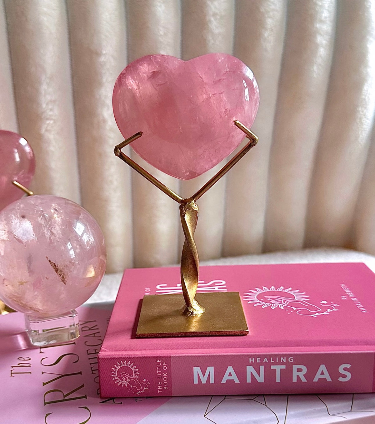 Brazilian Rose Quartz Heart