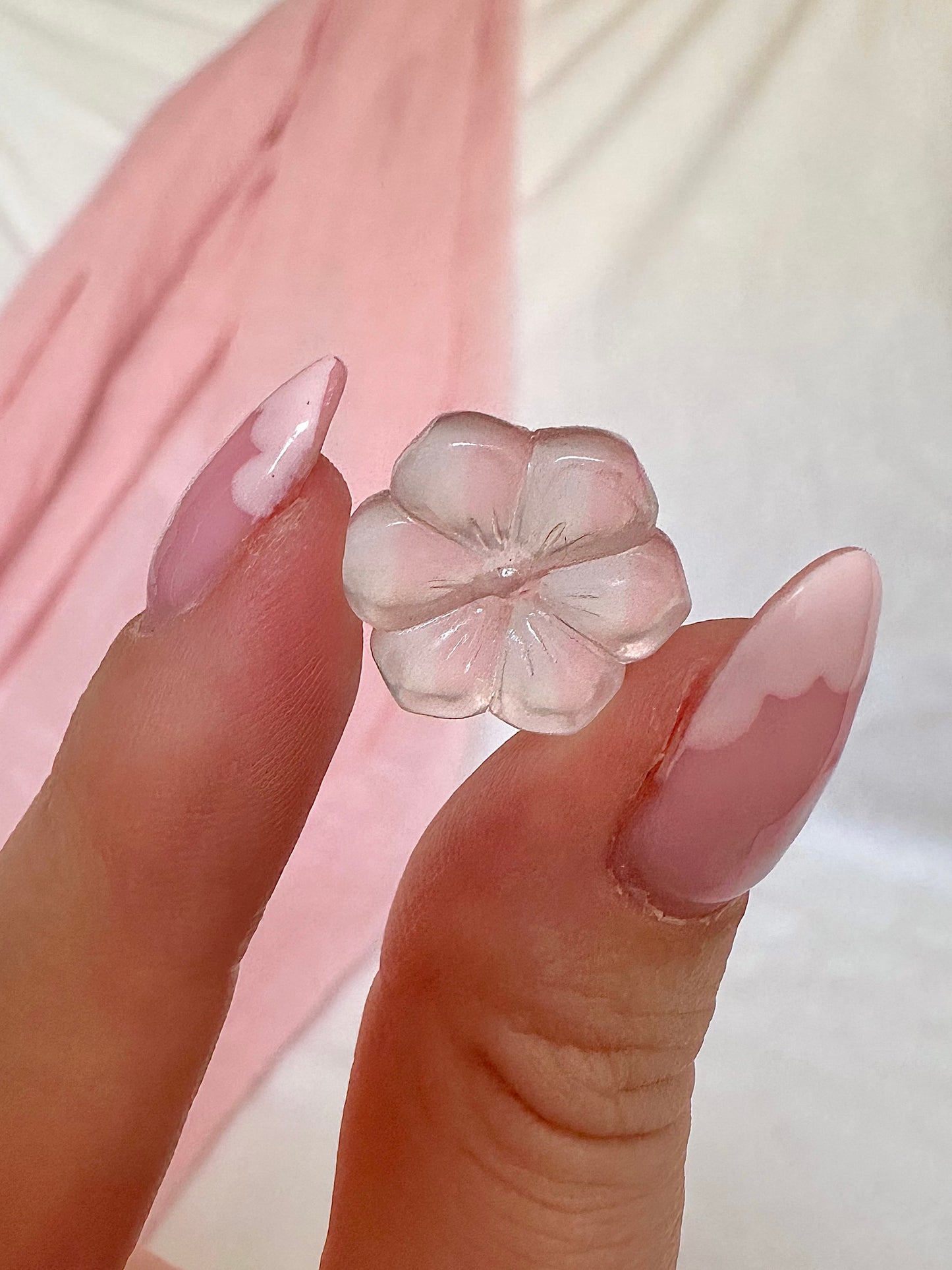 Rose Quartz Mini Flower