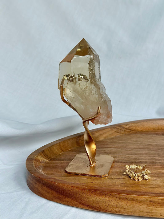 Citrine On Gold Stand