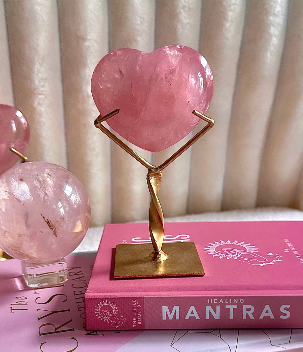 Brazilian Rose Quartz Heart