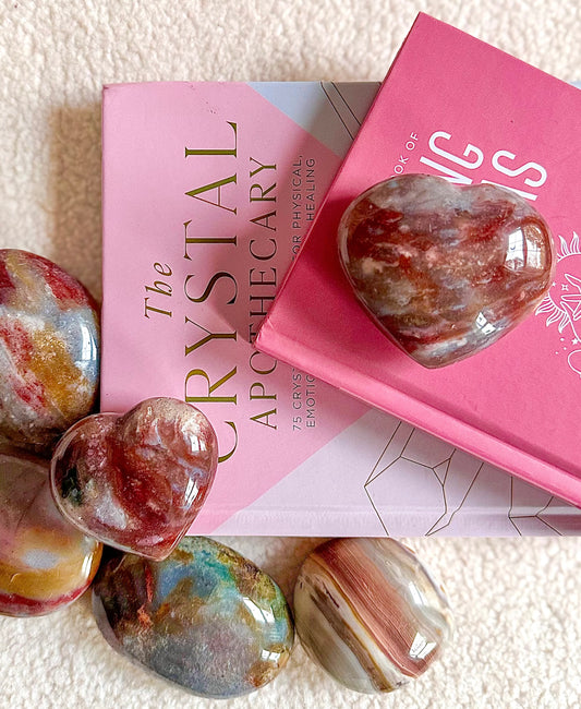 Large Ocean Jasper Heart