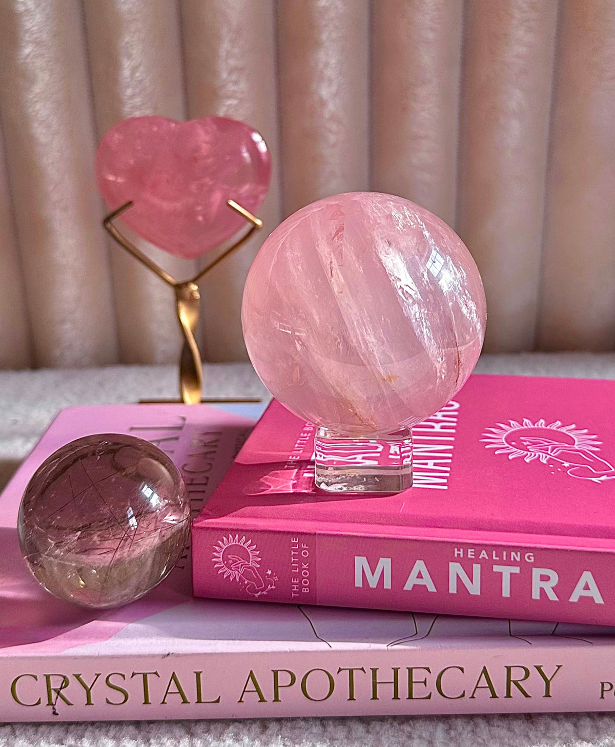 Rose Quartz with Dendrite & Golden Healer