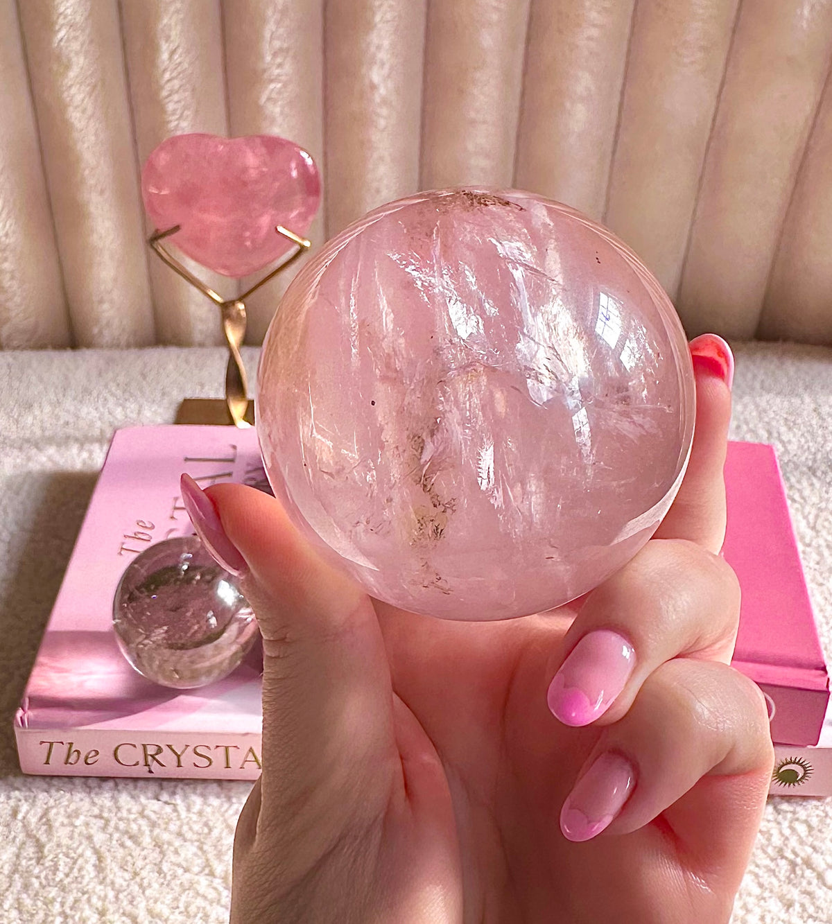 Rose Quartz with Dendrite & Golden Healer